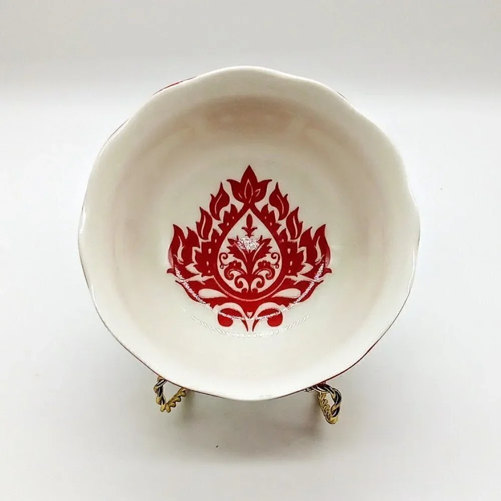 222 Fifth Muse Scallop Rim Porcelain China Bowl